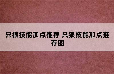 只狼技能加点推荐 只狼技能加点推荐图